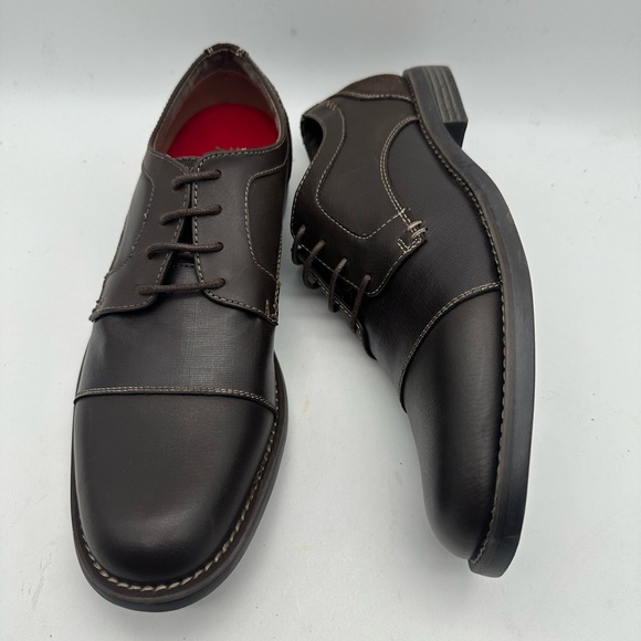 BRAND NEW ORIGINAL PENGUIN Wilbert Cap Toe Oxford Brown MSRP $160 - Picture 4 of 8